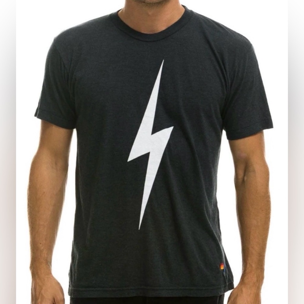 Aviator Nation Bolt tee Men’s Womens Sz s  Charcoal NWT